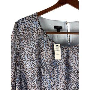 NWT Talbots Plus Smocked Fit & Flare Leopard Print Maxi Dress Women's 20W